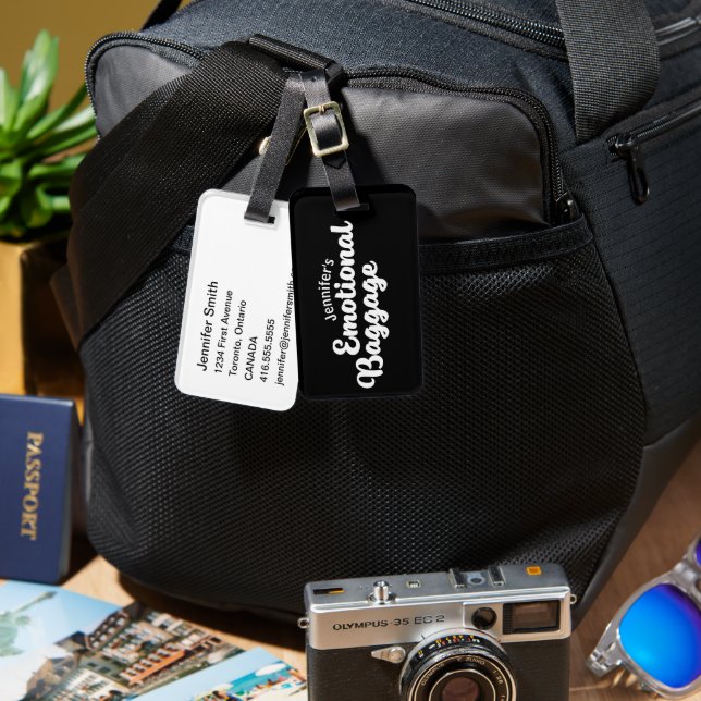 Emotional Baggage Luggage Tag (Front & Back)