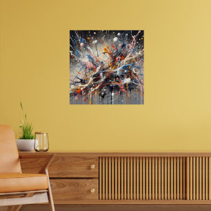 Emotional Colour Splash – Abstract Expressionist P Poster