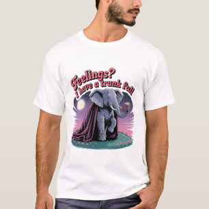Emotional Elephant Funny Cape Animal T-Shirt