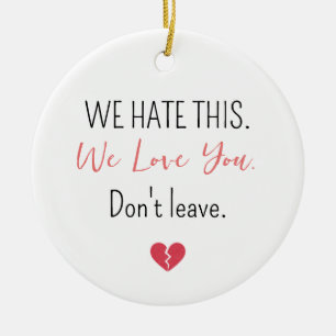 Emotional Farewell Coworker Don’t Leave Ceramic Tree Decoration