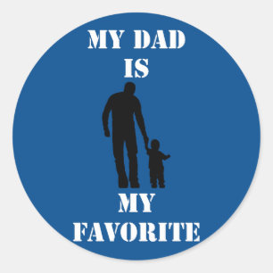 Emotional father's day gift trendy T-Shirt Classic Round Sticker
