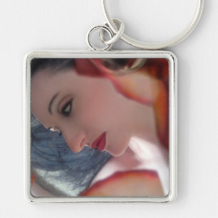 Emotional Free Fall - Self Portrait Key Ring