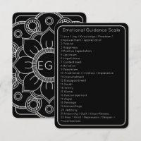 Emotional Guidance Abraham Hicks Scale Black Card
