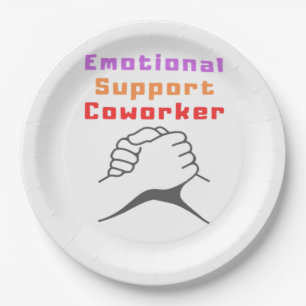 Emotional Help Best Coworker Paper Plate
