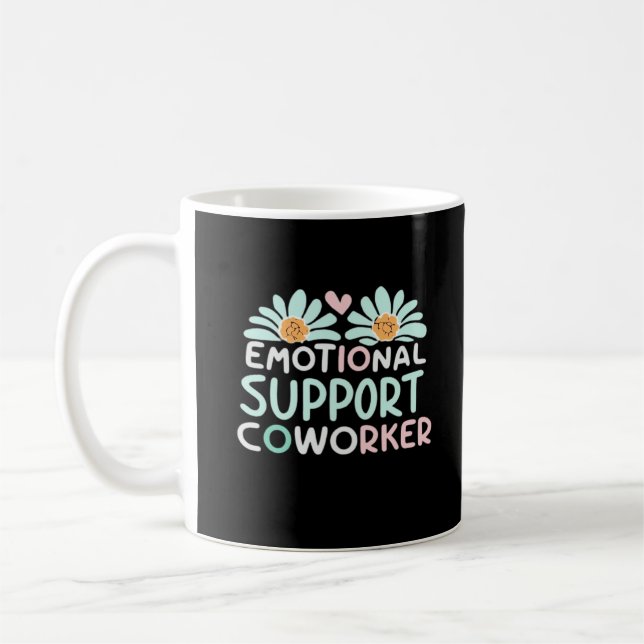 Emotional Help Coworker Boxy Coffee Mug (Left)