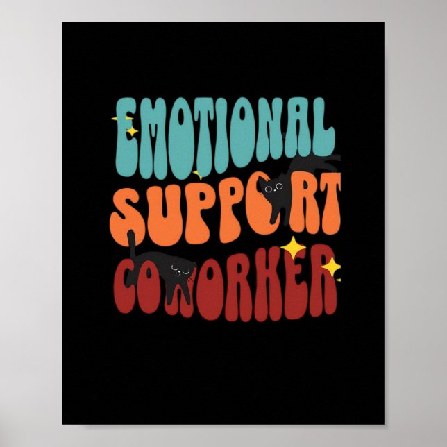 Emotional Help Coworker Cat Classic Poster (Front)