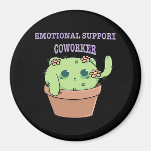 Emotional Help Coworker Cat Stickers Classic Magnet