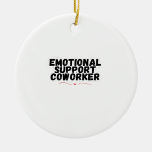 Emotional Help Coworker Chill and Funny Classic Ceramic Tree Decoration