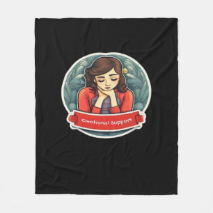 Emotional Help Coworker Chilling Meme Fleece Blanket