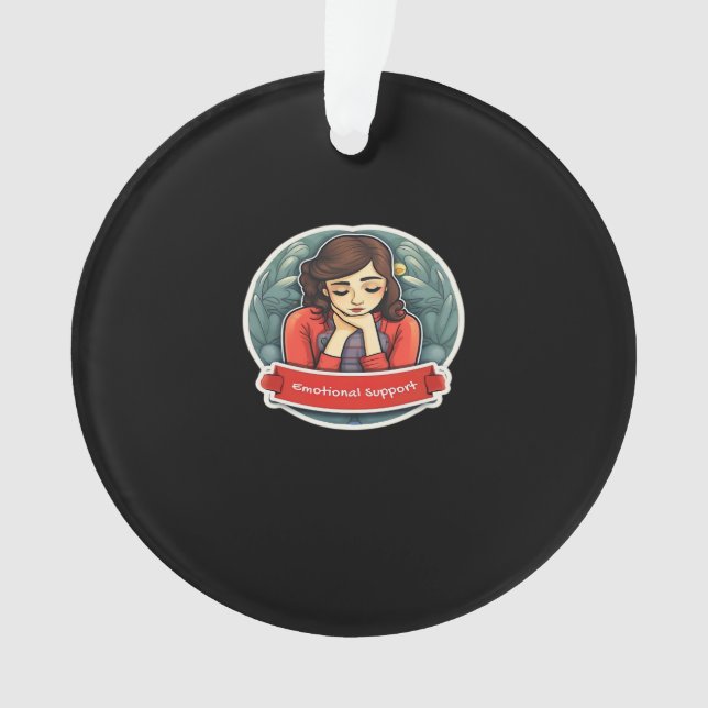 Emotional Help Coworker Chilling Meme Ornament (Front)