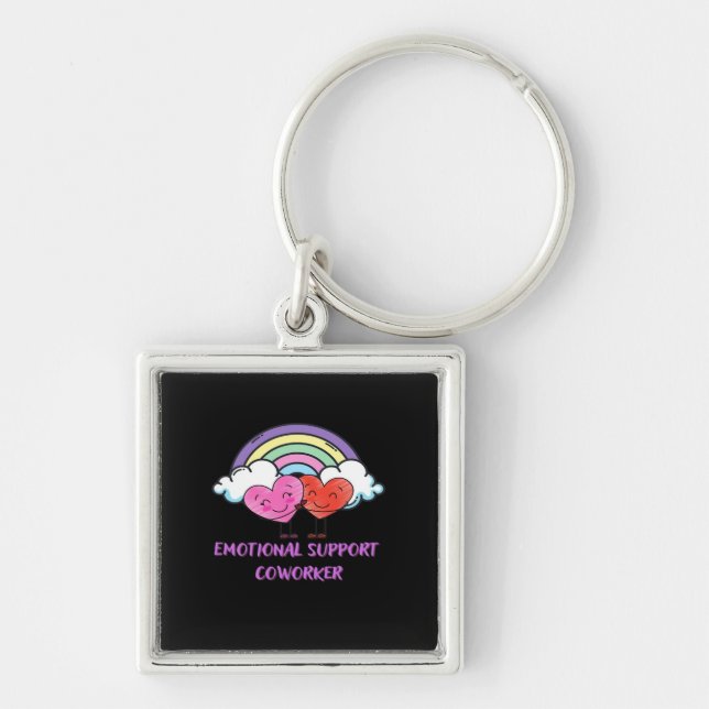 Emotional Help Coworker Classic Cute Key Ring (Front)