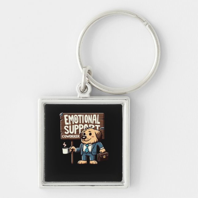 Emotional Help Coworker Classic Quote Key Ring (Front)
