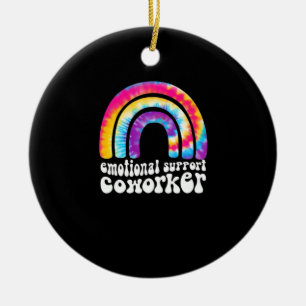 Emotional Help Coworker Classic - Work Bestie Ceramic Tree Decoration