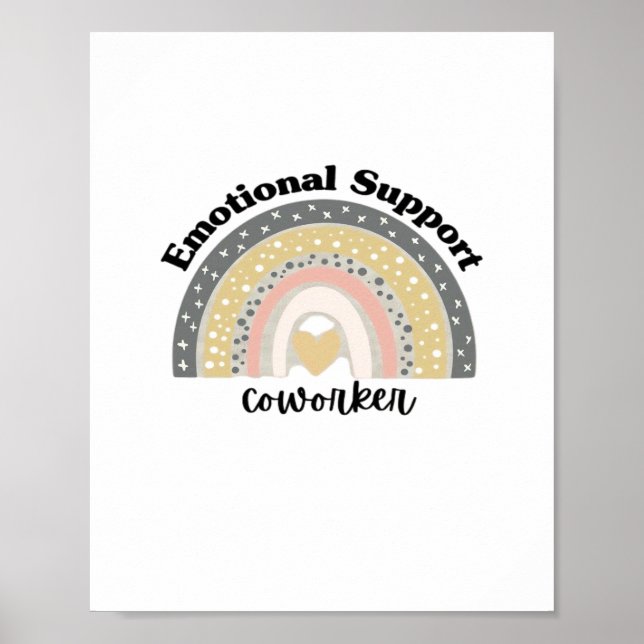 Emotional Help Coworker For Fun Poster (Front)