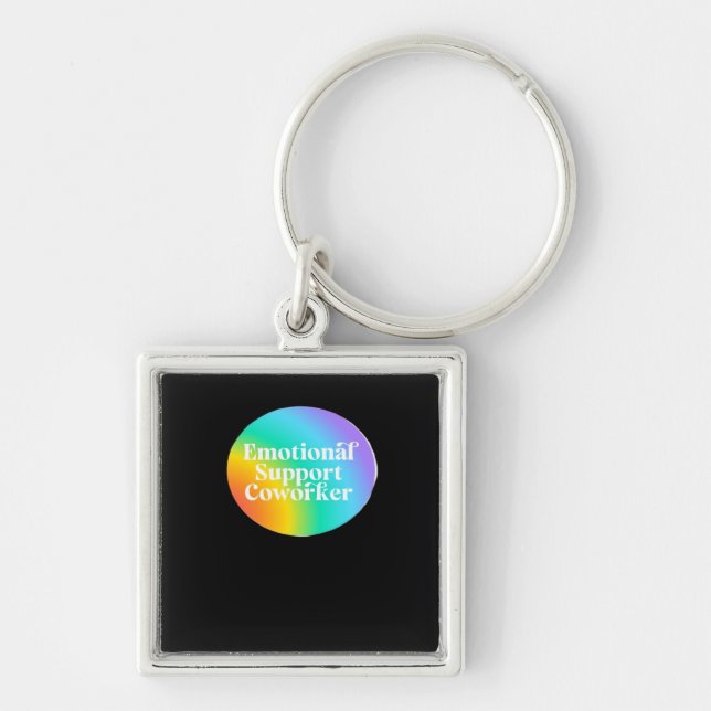 Emotional Help Coworker  Funny Key Ring (Front)