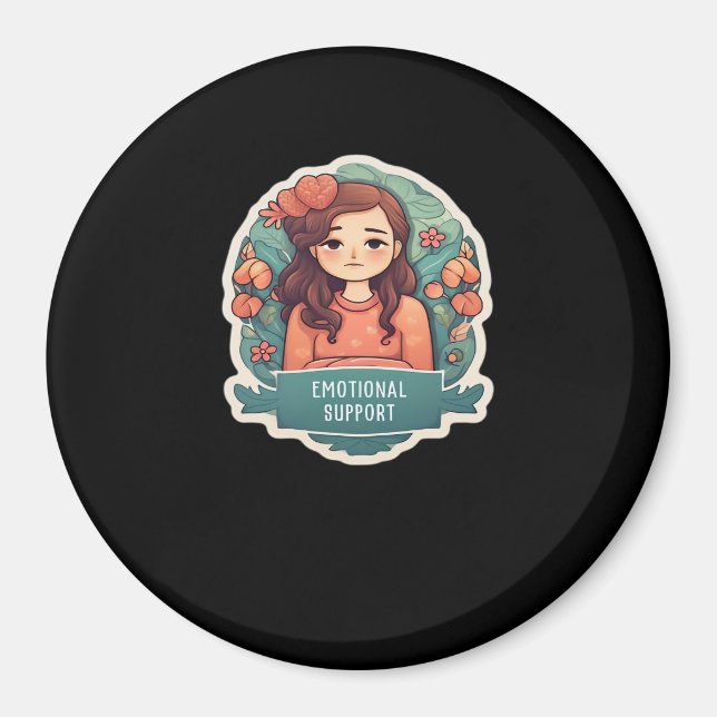 Emotional Help Coworker Funny Meme Magnet (Front)