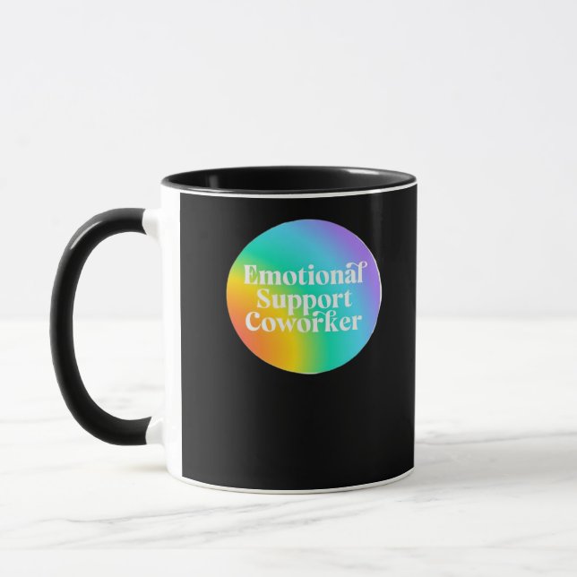Emotional Help Coworker  Funny Mug (Left)