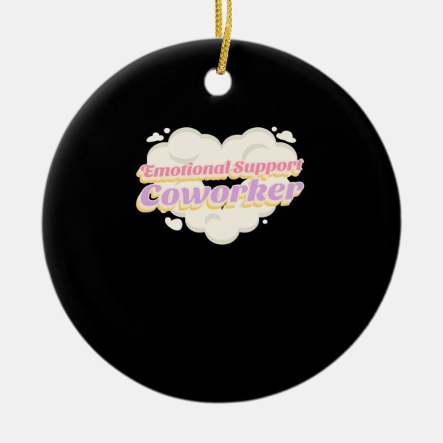 Emotional Help Coworker Office Gift Classic Ceramic Tree Decoration (Front)