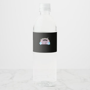 Emotional Help Coworker Pastel Rainbow Oversized Water Bottle Label