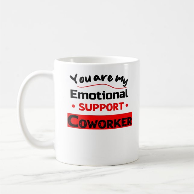 Emotional Help Coworker Sloth Vibes Coffee Mug (Left)