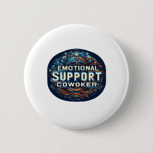 Emotional Help Coworker, Typography Classic 6 Cm Round Badge
