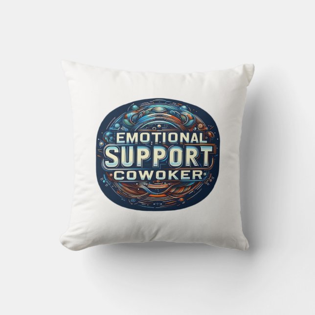 Emotional Help Coworker, Typography Classic Cushion (Front)
