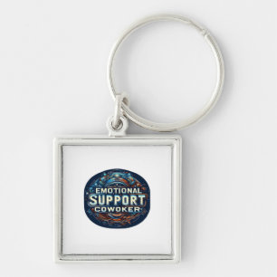 Emotional Help Coworker, Typography Classic Key Ring