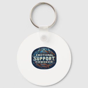 Emotional Help Coworker, Typography Classic Key Ring