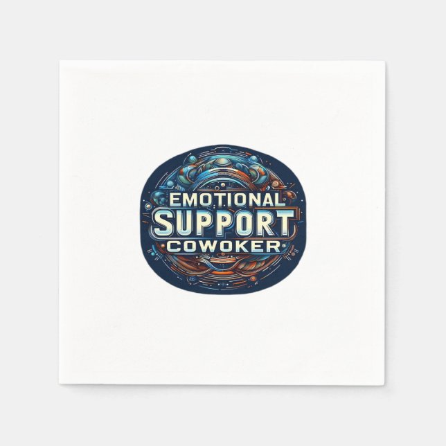 Emotional Help Coworker, Typography Classic Napkin (Front)