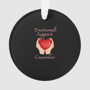 Emotional Help Coworker Viral Quote and Sloth Ornament