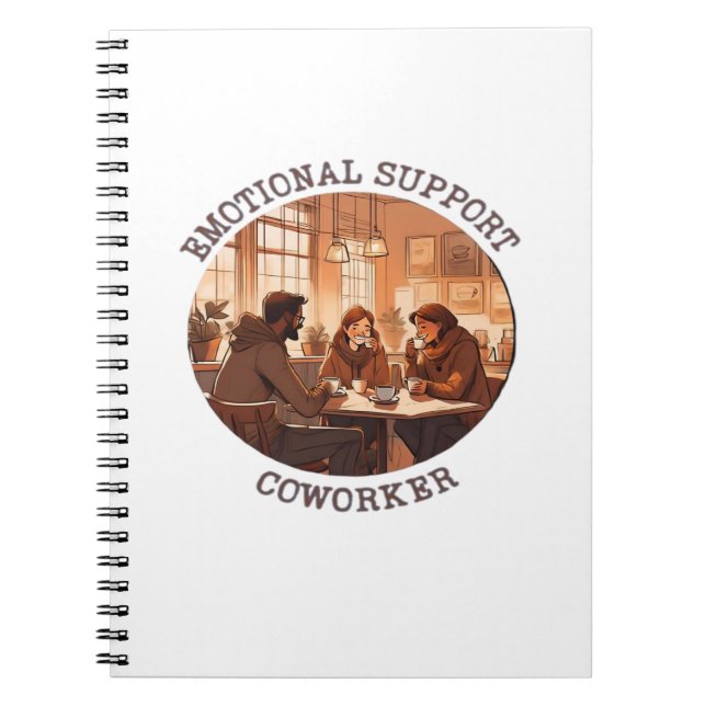 Emotional Help Coworker Whimsical Office Ally Clas Notebook (Front)
