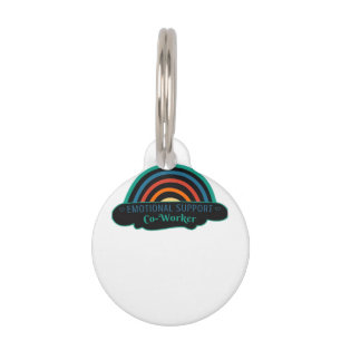 Emotional Help Coworker Work Bestie Blue Classic Pet Tag