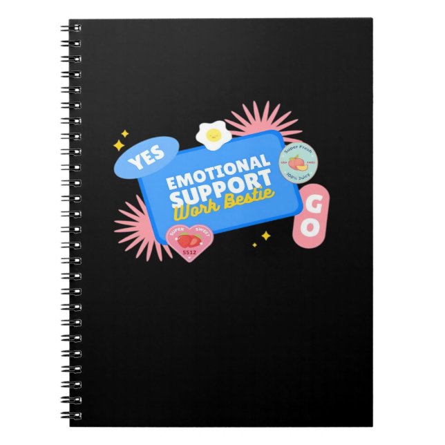 Emotional Help Coworker - Work Bestie Office Gift  Notebook (Front)