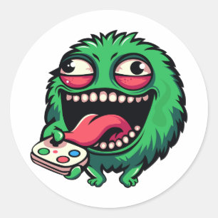 Emotional Monster Classic Round Sticker