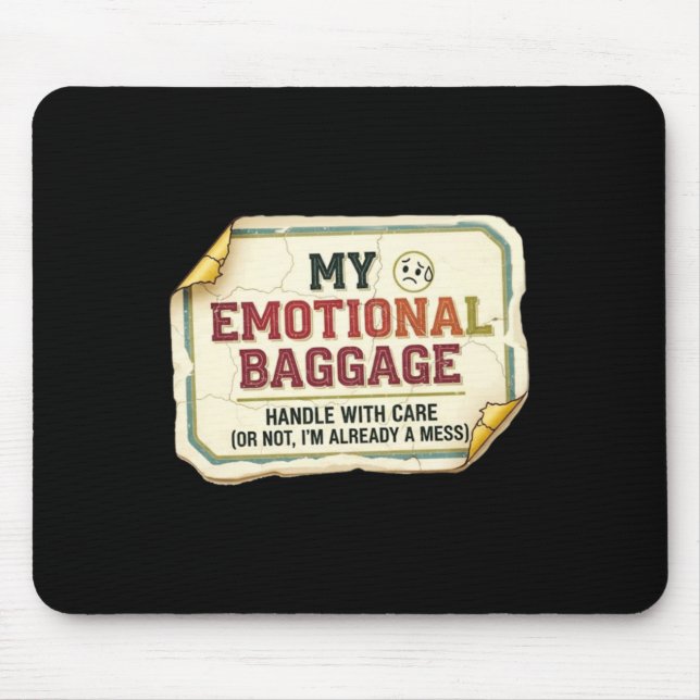 Emotional Parent Humour Design Mouse Mat (Front)