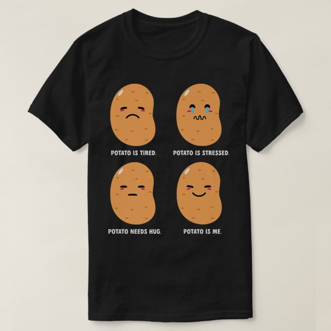 Emotional Potato Cute Potato Potato Spud  T-Shirt (Design Front)