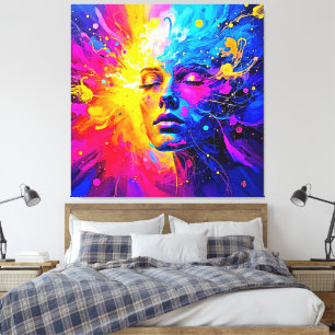 Emotional Radiance Portrait Canvas Print