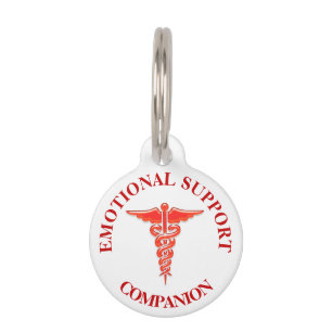 Emotional support animal alert pet tag