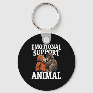Emotional support animal cute punch monkey plush key ring