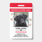 Emotional Support Animal ID One Photo Option