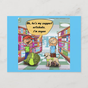 Emotional Support Artichoke Rick London Comic Postcard