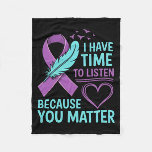 Emotional Support Awareness Fleece Blanket