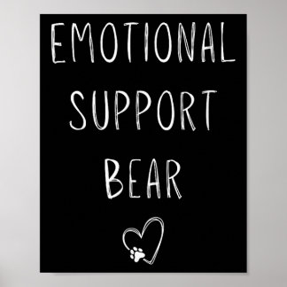 Emotional Support Bear! Heart Paw Print Wrap Hugs