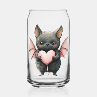 Emotional Support Beverage Bat‑itude Can Glass | C