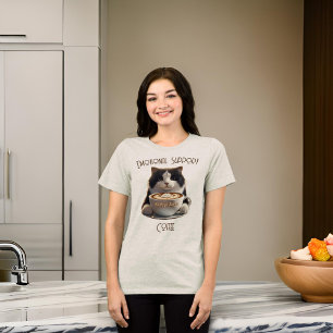 Emotional Support Coffee Funny Cat Mental Health Tri-Blend Shirt
