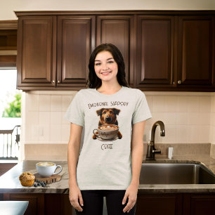 Emotional Support Coffee Funny Mental Health Tri-Blend Shirt