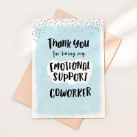 Emotional Support Coworker Card, Work bestie Funny