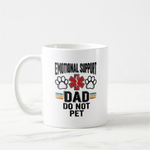 Emotional Support Dad Do Not Pet Vintage Shirt Des Coffee Mug