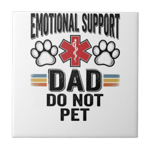 Emotional Support Dad Do Not Pet Vintage Shirt Des Tile