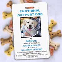 Emotional support clearance dog collar tag